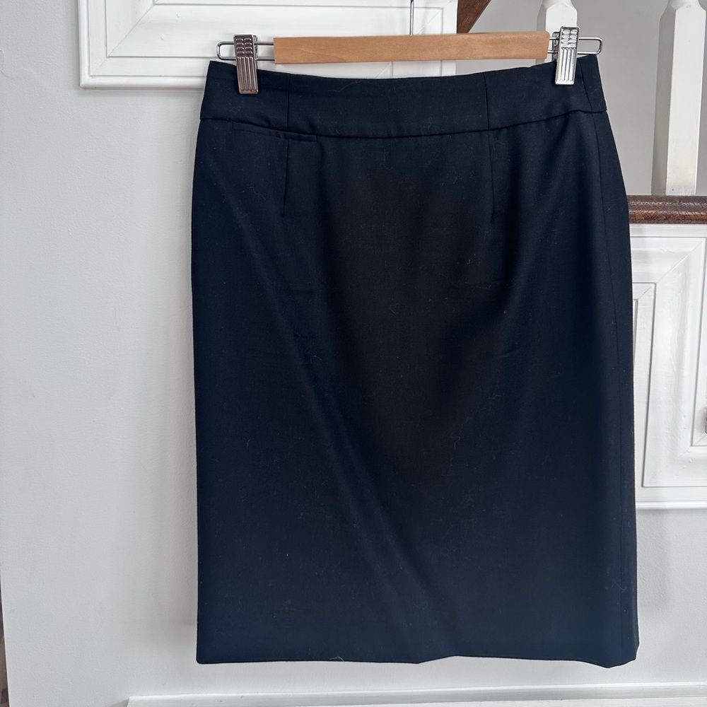J Crew Black Suiting Skirt 0